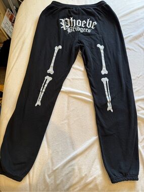 Phoebe Bridgers Black Skeleton Sweatpants Large